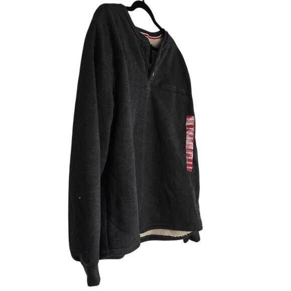 Coleman Men's Size XL Gray Sherpa Lined Pull Over Sweatshirt - Picture 4 of 6